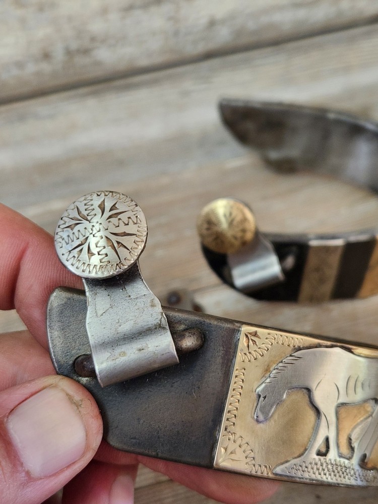 Silver Mounted Heavy Spurs Marked Double Mounted
