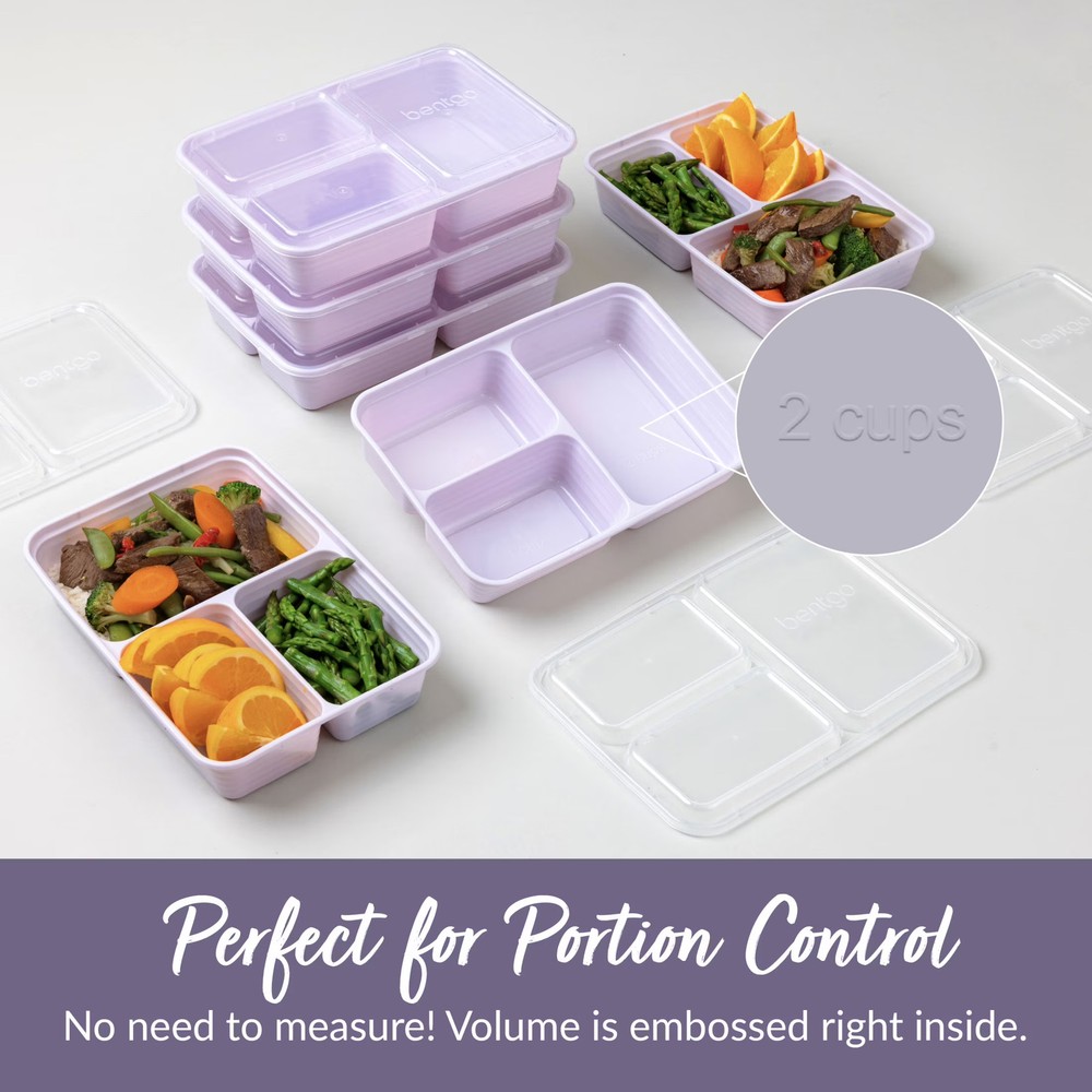 Bentgo Prep 3-Compartment Meal Prep Containers with Lids