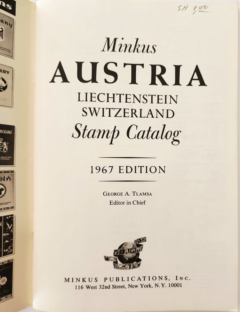 1967 Minkus Austria Stamp PB Catalog Liechtenstein Switzerland Philately Guide