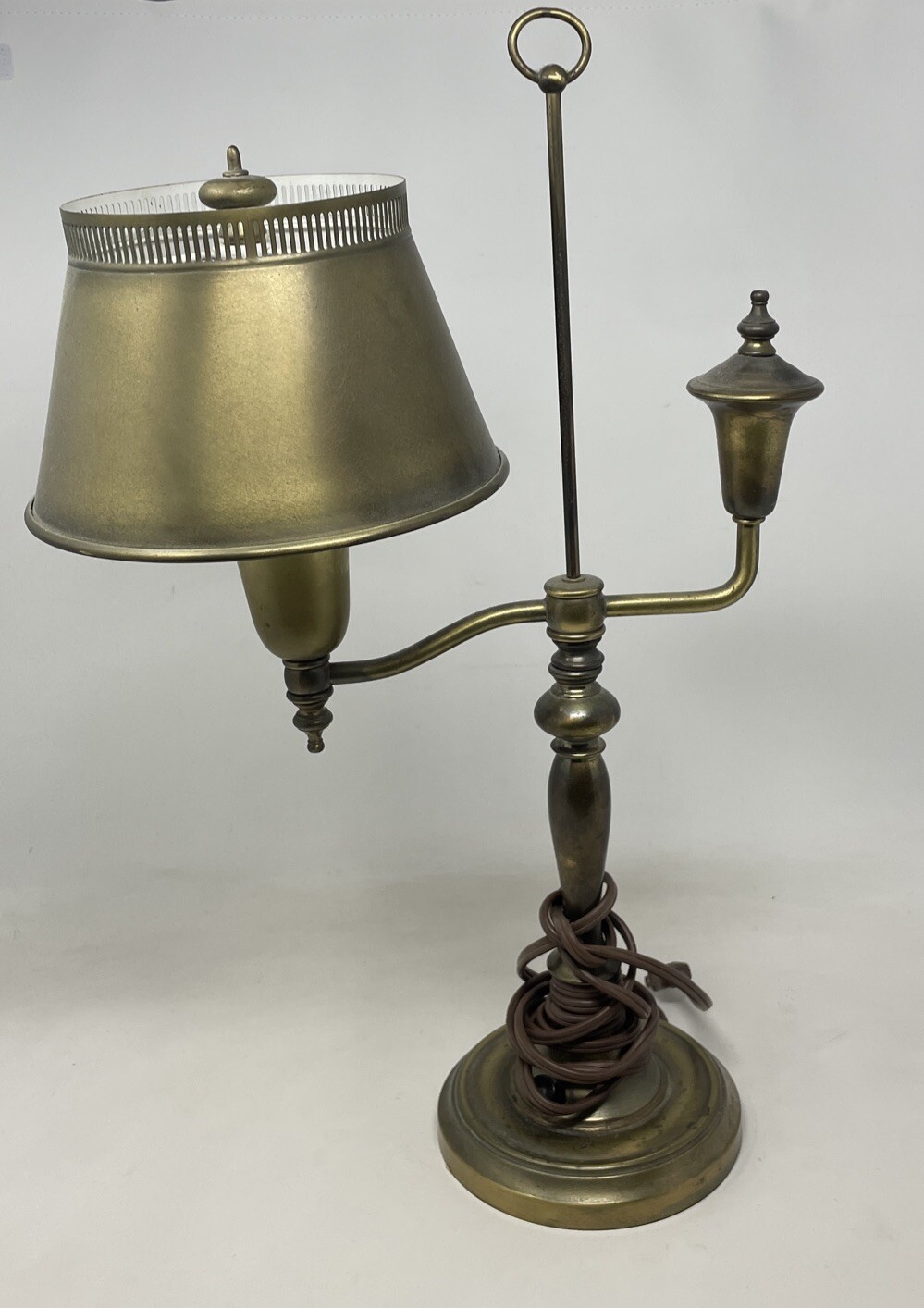 Vintage Mid-Century Modern Metal Student Table Desk Lamp Hollywood Regency