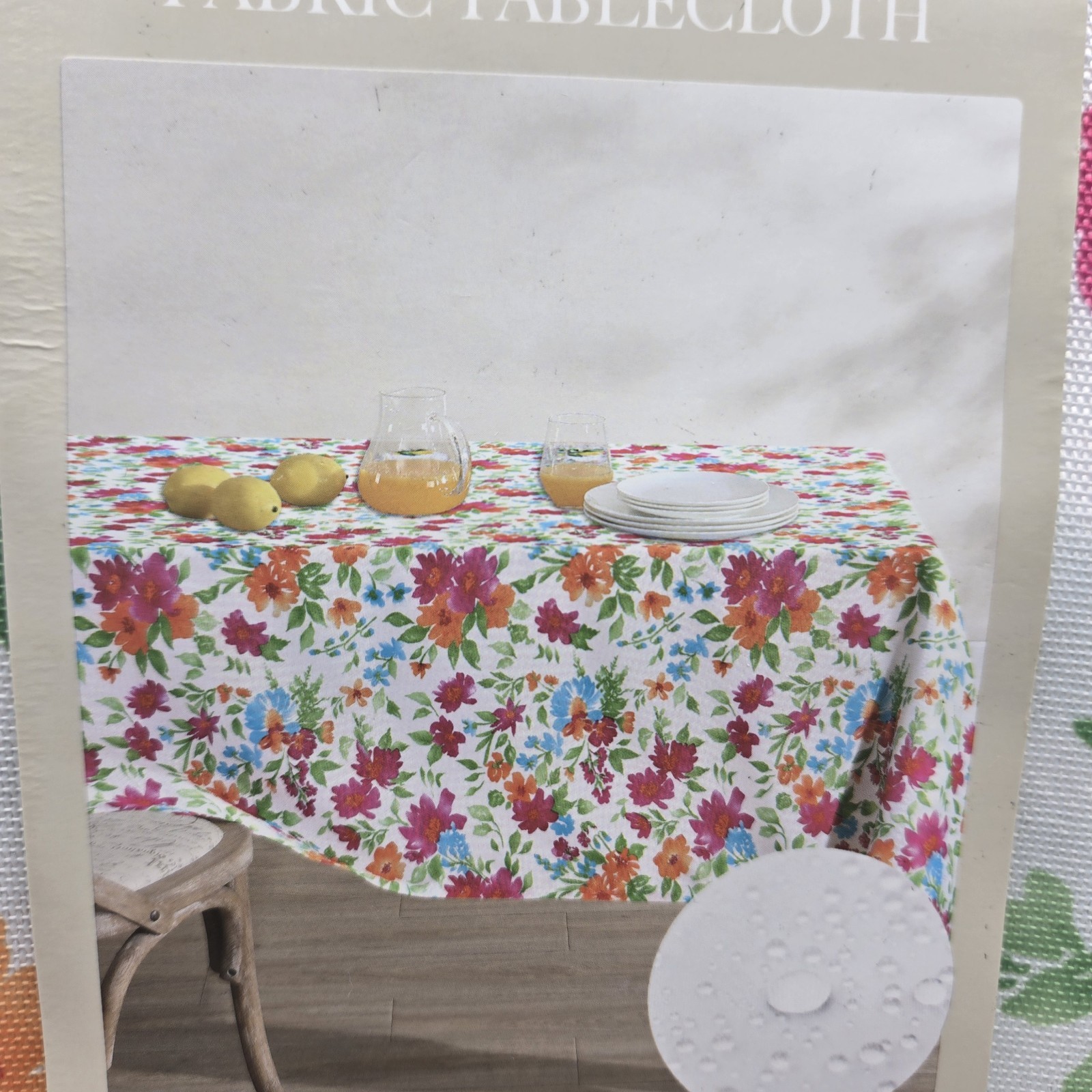 Briar & Bramble 60x84 Oblong Tablecloth Floral Flowers Indoor Outdoor Polyester