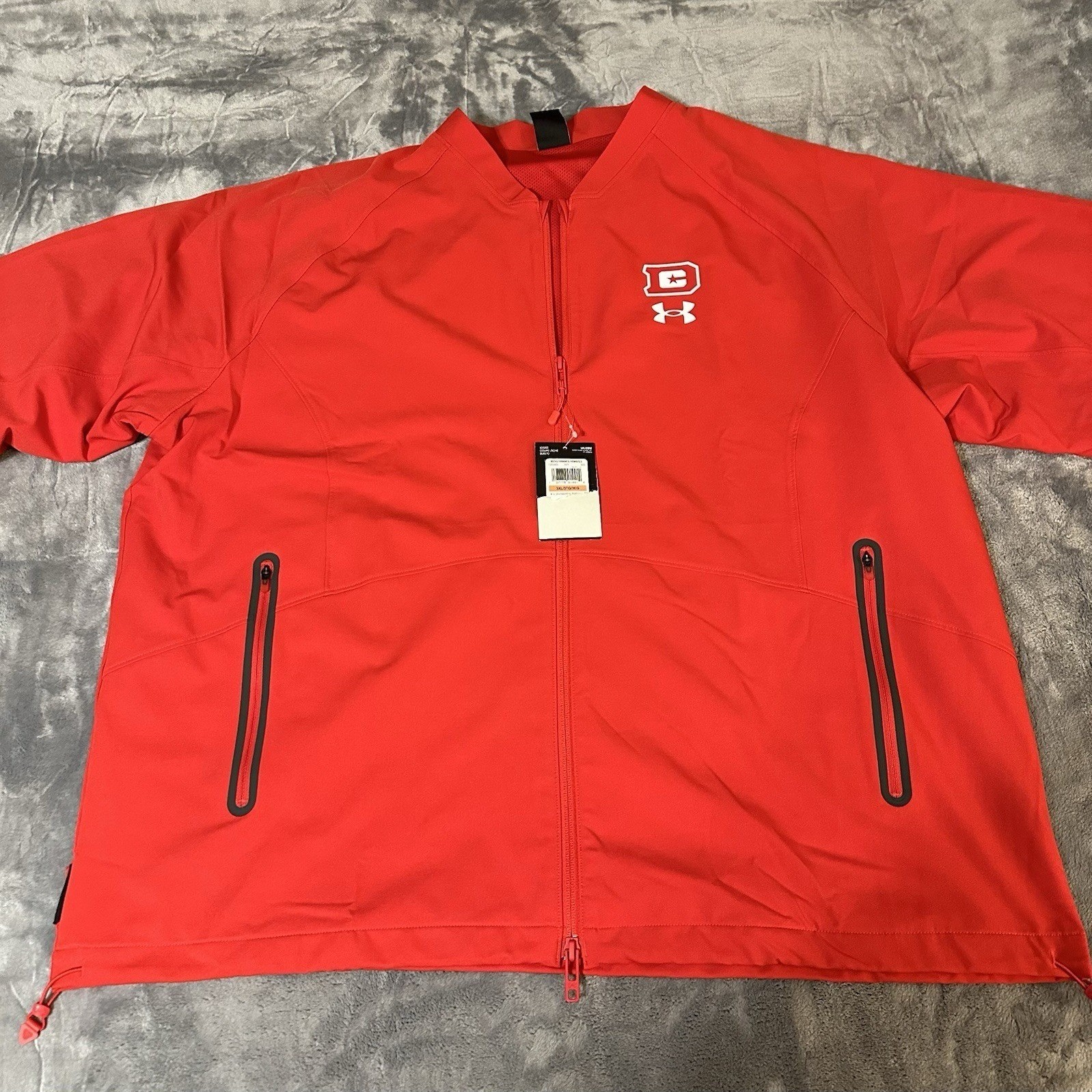 Under Armour Red Quarter Zip Pullover Jacket Mens 3XL Athletic Performance