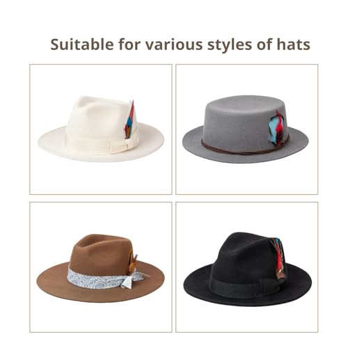 Hat Feathers, Assorted Natural Feather Packs Accessories for Fedora 7 Pcs