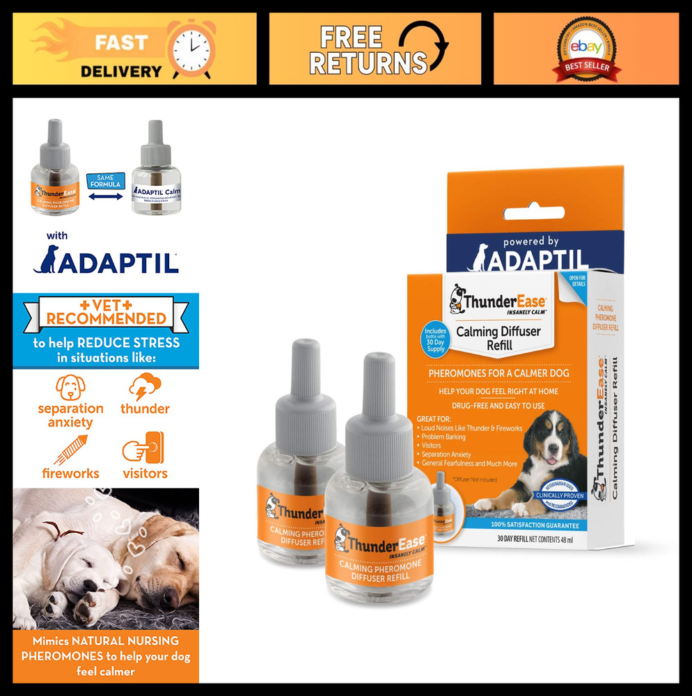 Dog Calming Pheromone Diffuser Refill | Reduces Anxiety, Stress Barking & Chewin