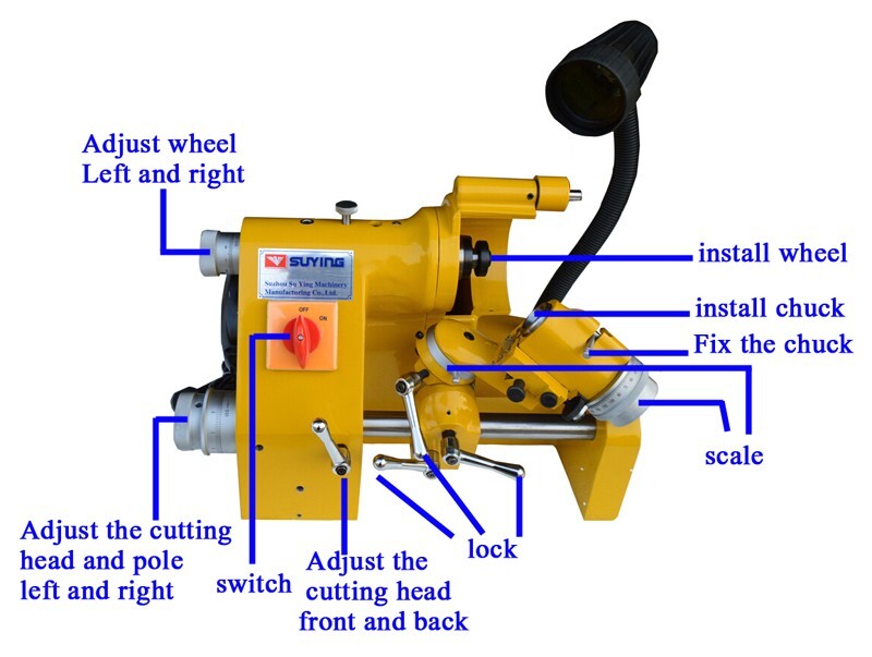 Universal End Mill Cutter Grinder Sharpener Drill Bit Grindering Machine 220V U2