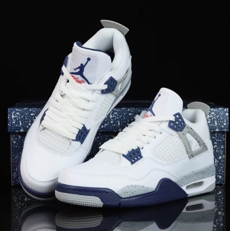 Jordan 4 Retro "Midnight Navy" Men's Basketball Shoes Mid Top Us Size7-12
