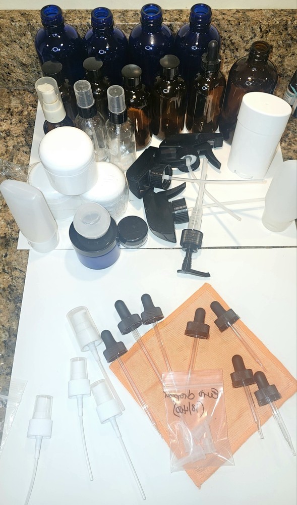 Mixed DIY Supplies Lot – Bottles, Pumps, Sprayers & Containers
