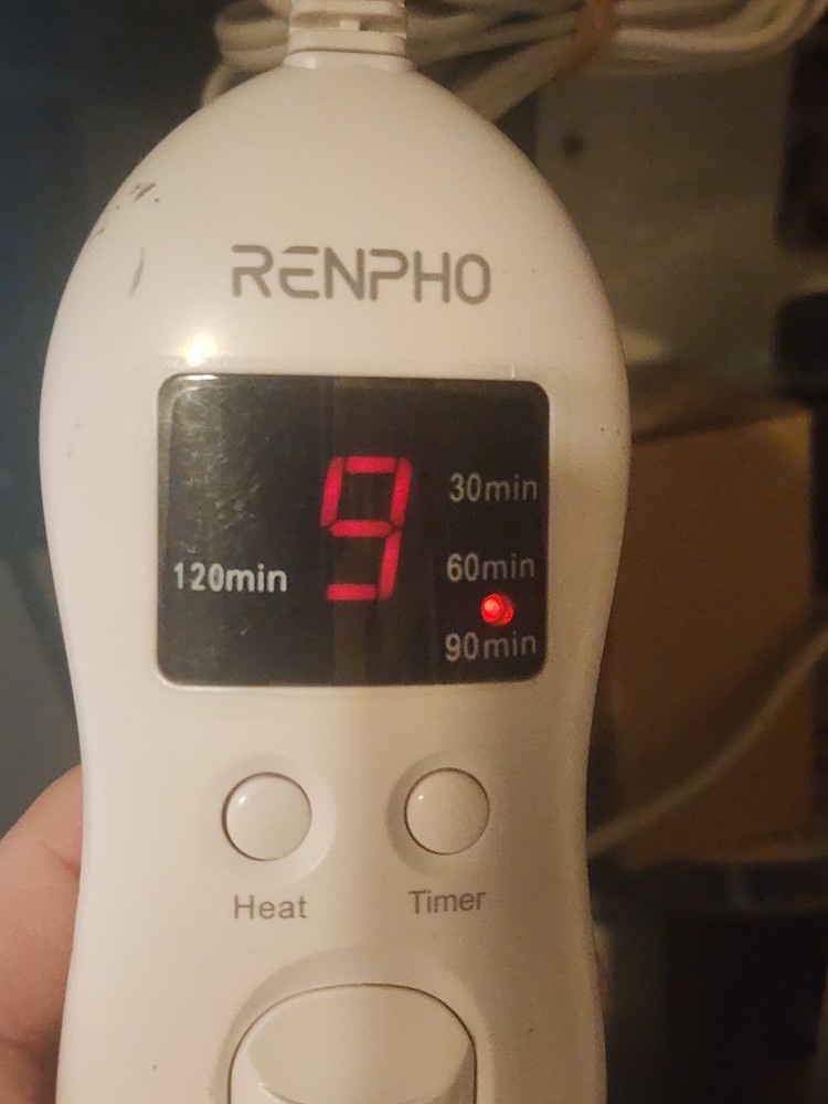RENPHO Handheld Controller for Heating Pad 120V, 90W, Replacement, White