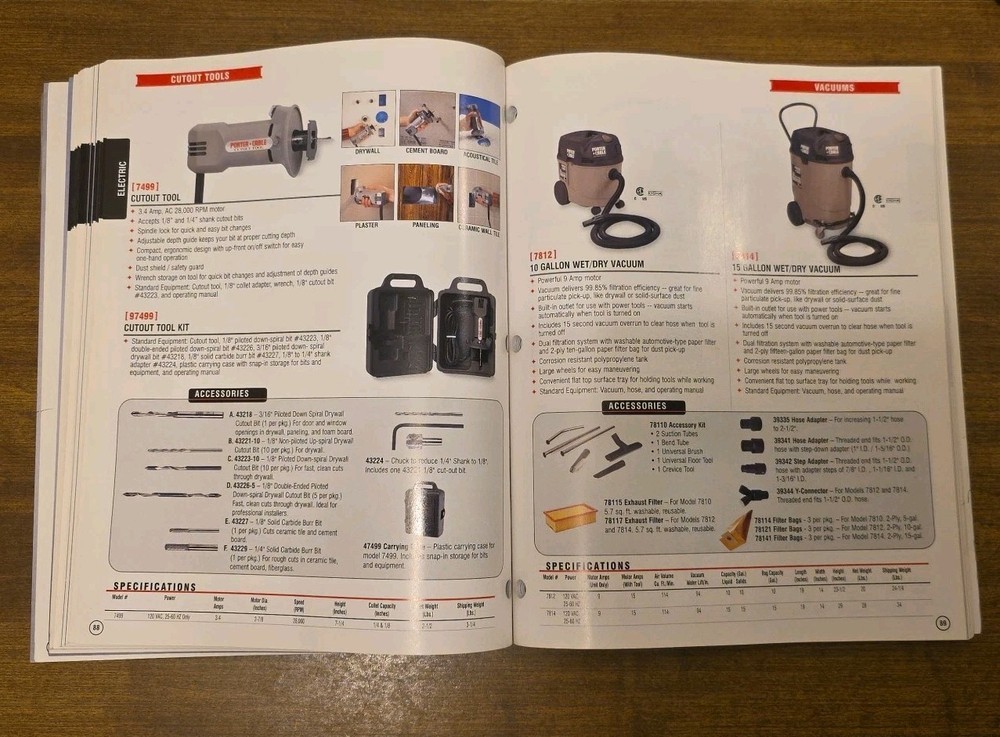 2004 Porter Cable Catalog Professional Power Tools Paperback