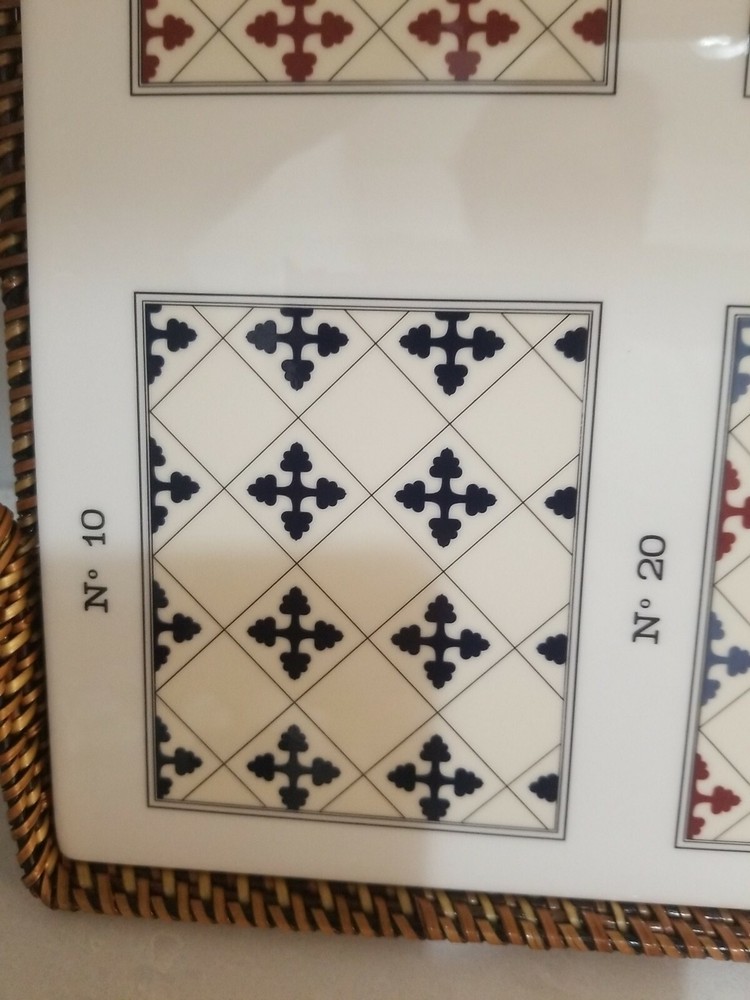 Maison Couleur Diamant Serving Tray Set W/ Handles 17.5” NWT