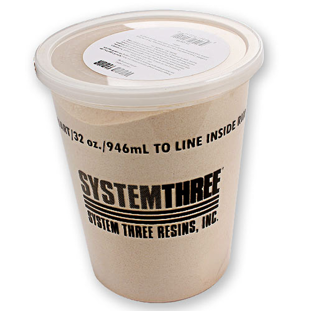System Three Brown Wood Flour, 1 Quart