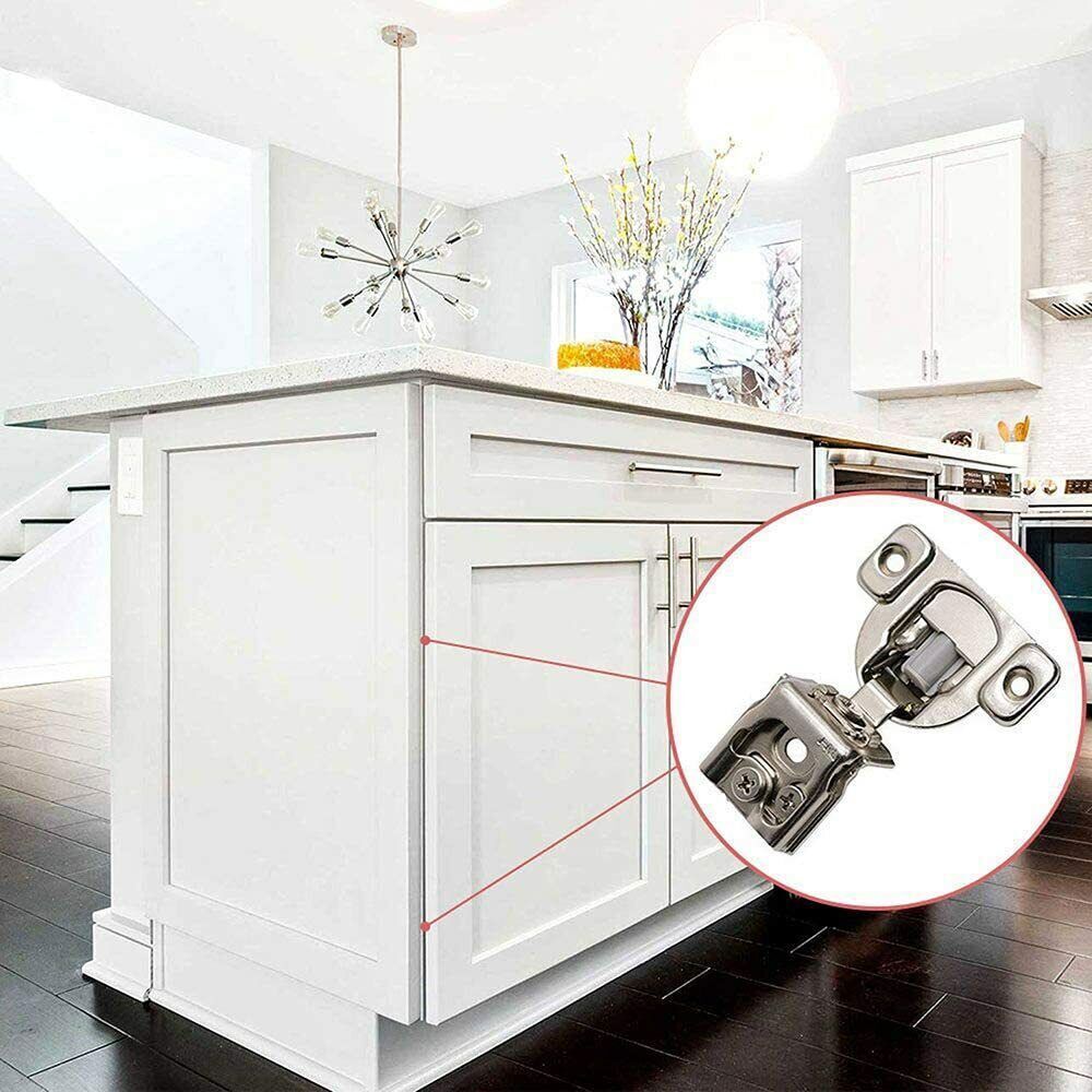 20 Pack 1/2" Overlay Soft Close Face Frame 105° Compact Cabinet Hinges Handware