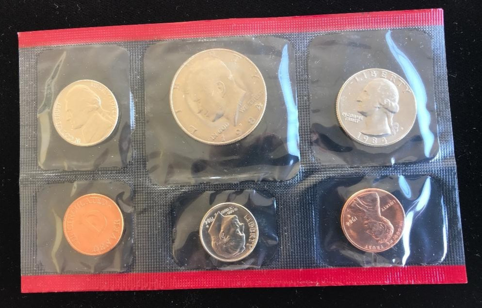 THREE 1984 UNCIRCULATED P & D MINT SETS ~ FIVE-COIN SETS EACH MINT ~US MINT PACK