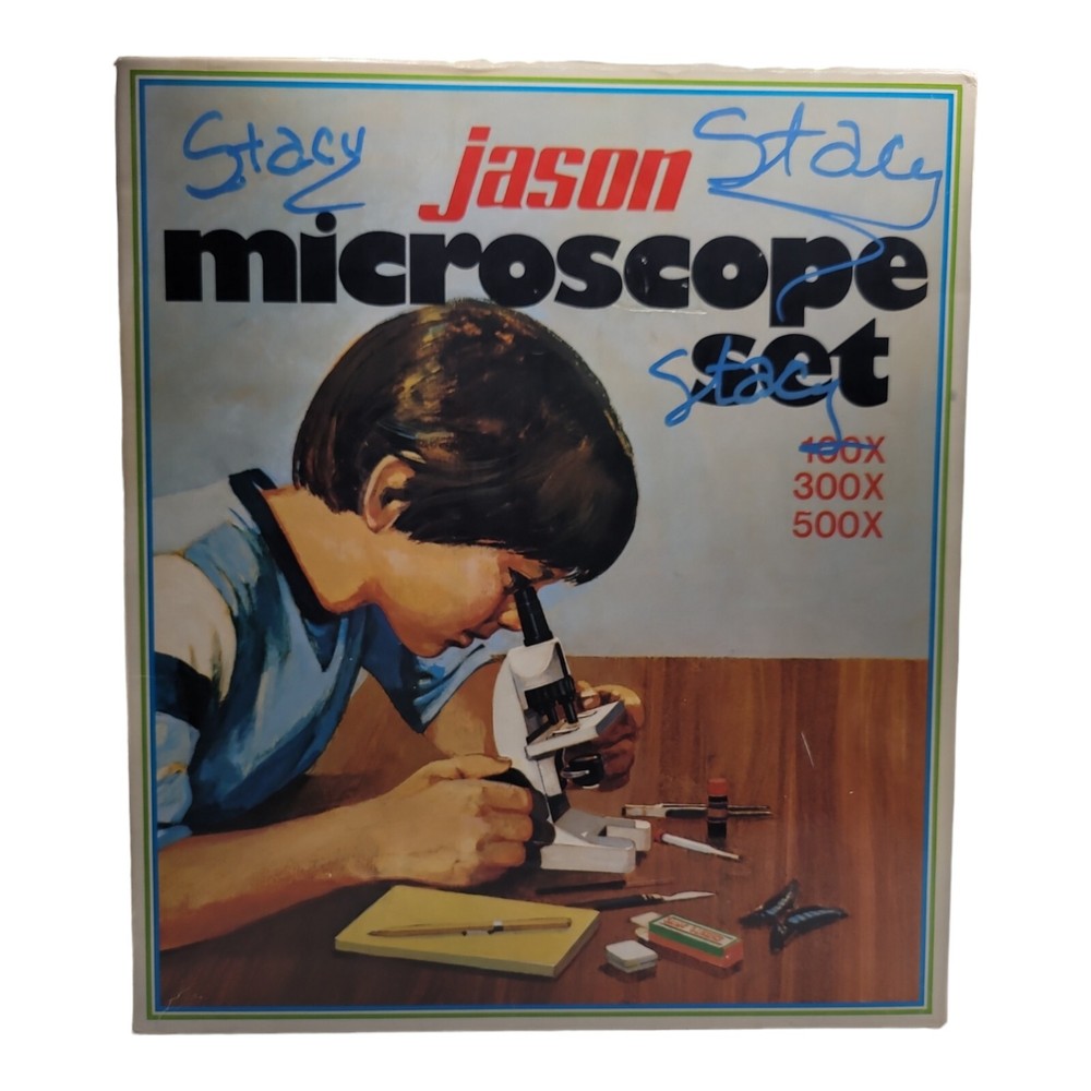 Vintage Jason Microscope Set Model #716 in Box with Accessories EUC