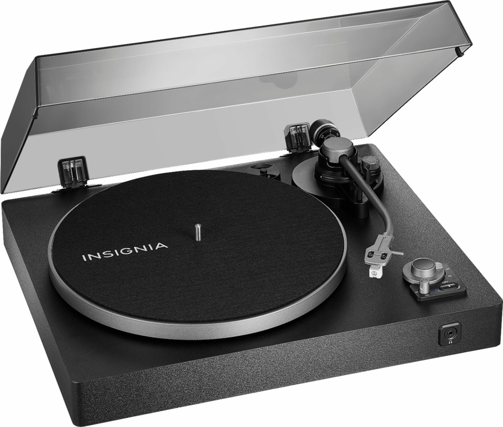 Insignia- Bluetooth Stereo Turntable - Black