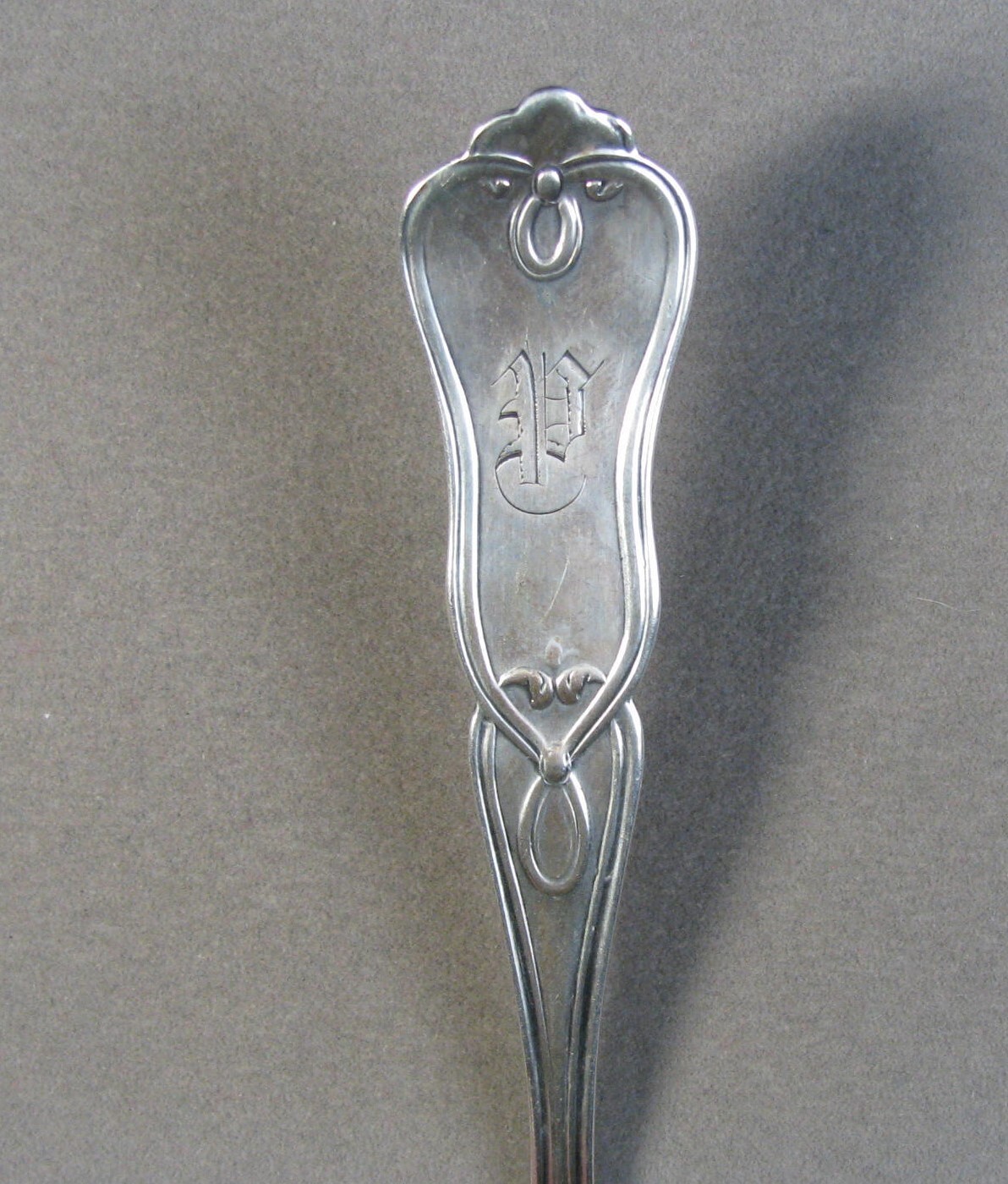 Antique Coin Silver Fluted Spoon J A MERRILL Portland, ME 1860s 26.4g #J4398
