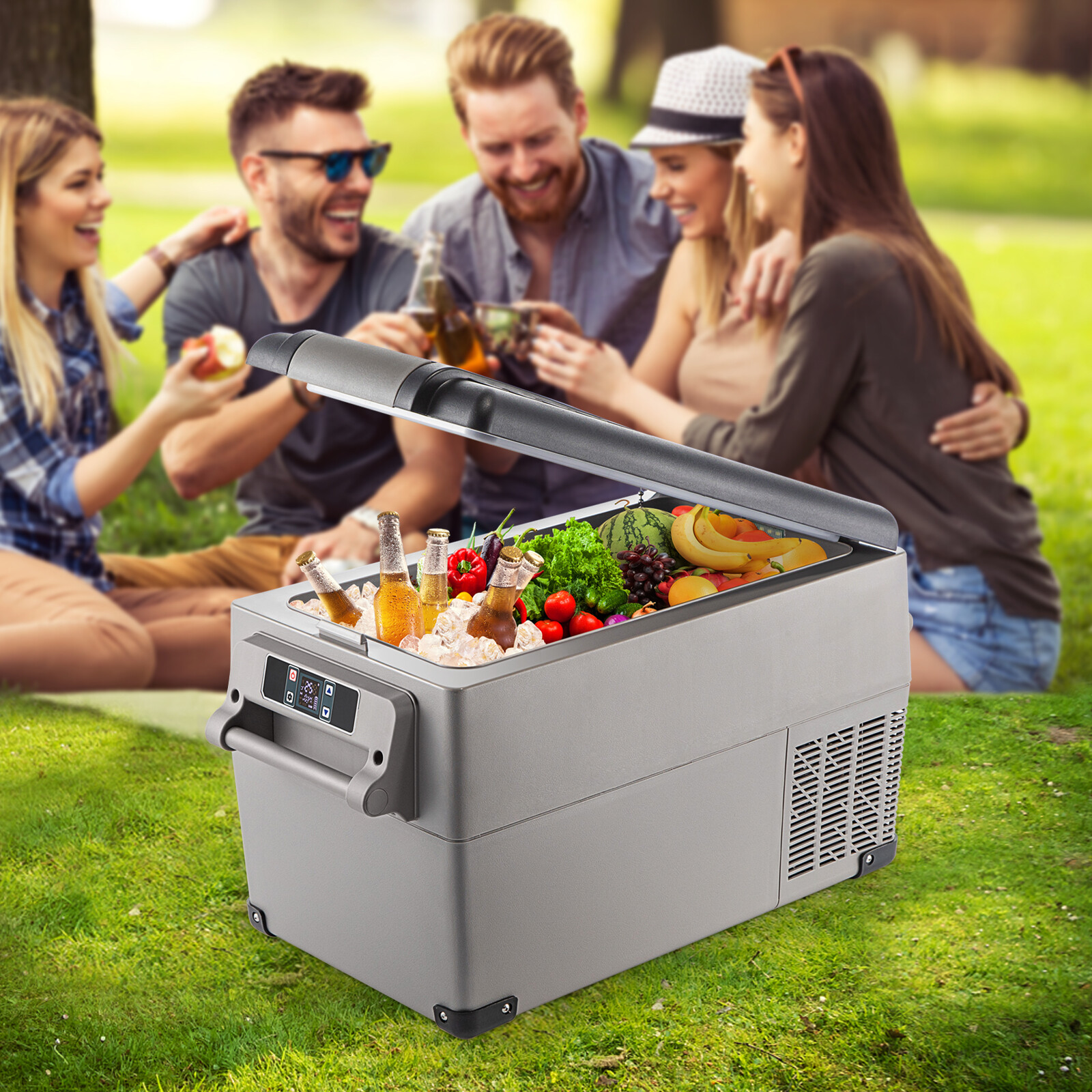 VEVOR Car Refrigerator Portable Freezer 35L Camping Refrigerator Outdoor 12V