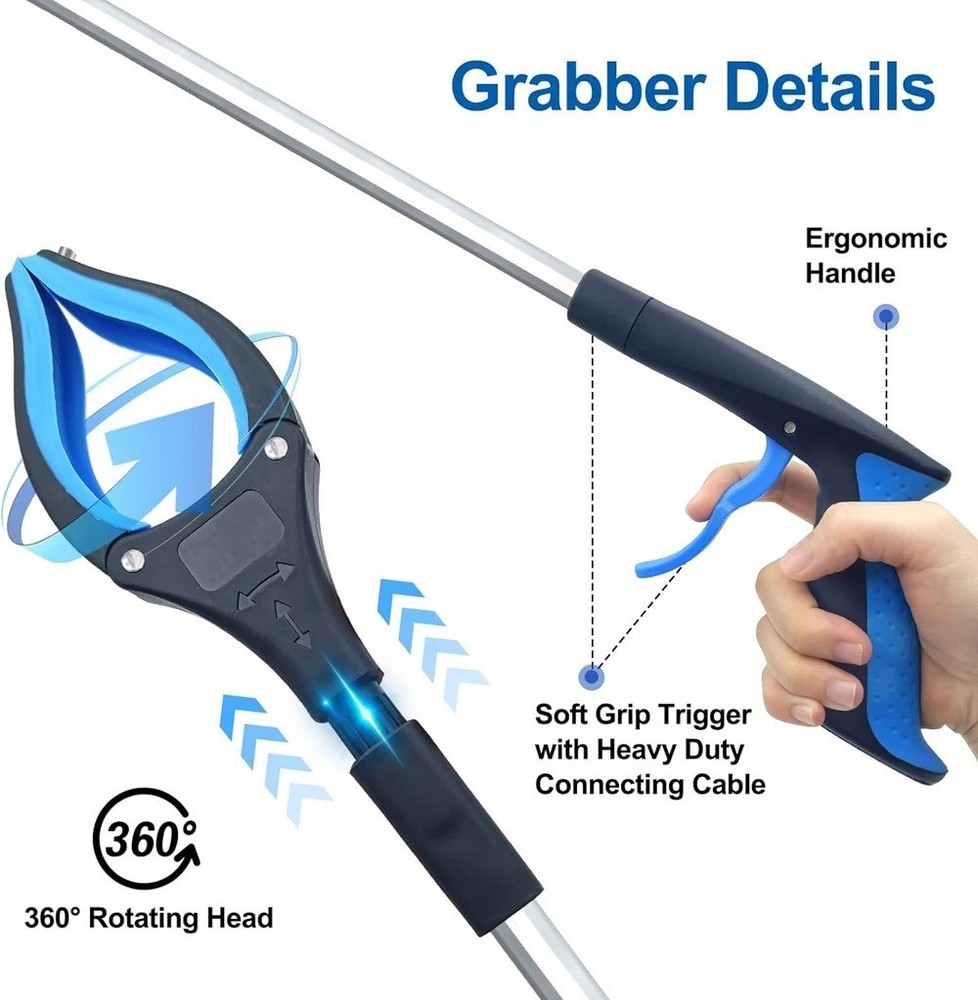 Foldable Grabber Reacher Litter Picker Extender Collapsible Garbage Pick Tools