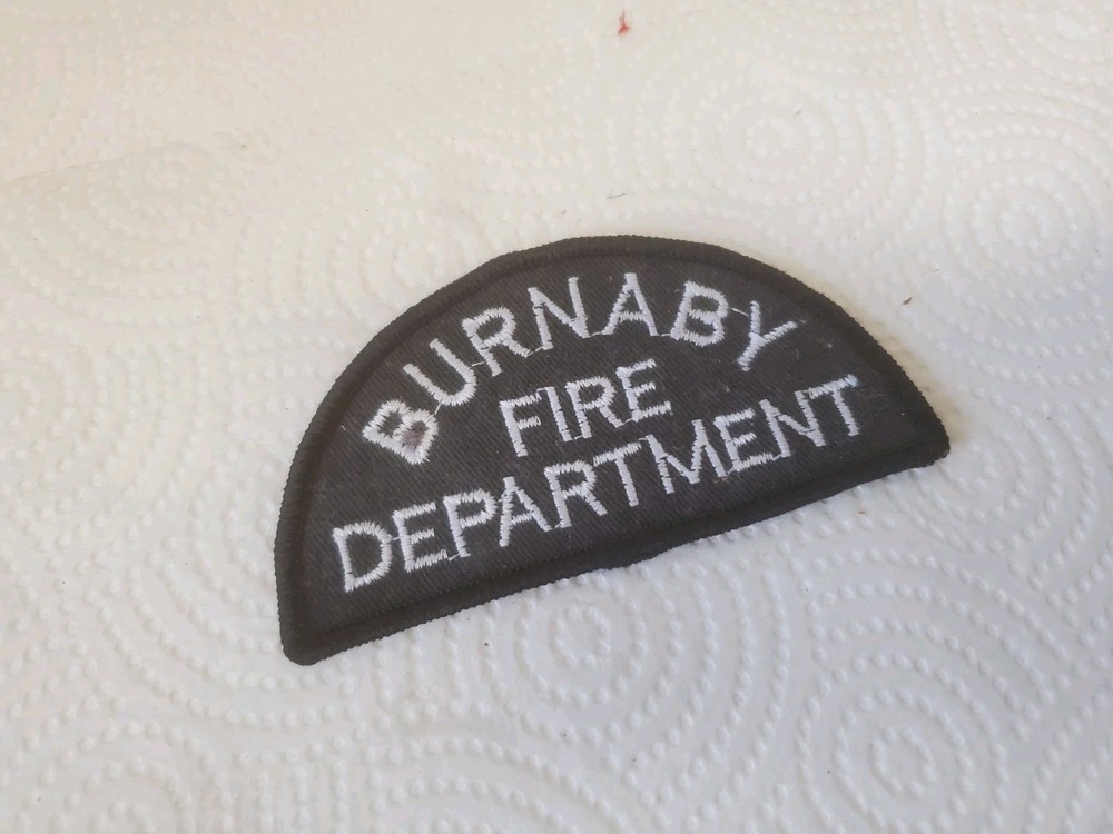 4" X 2" Cloth Patch Burnaby Fire Department Canada