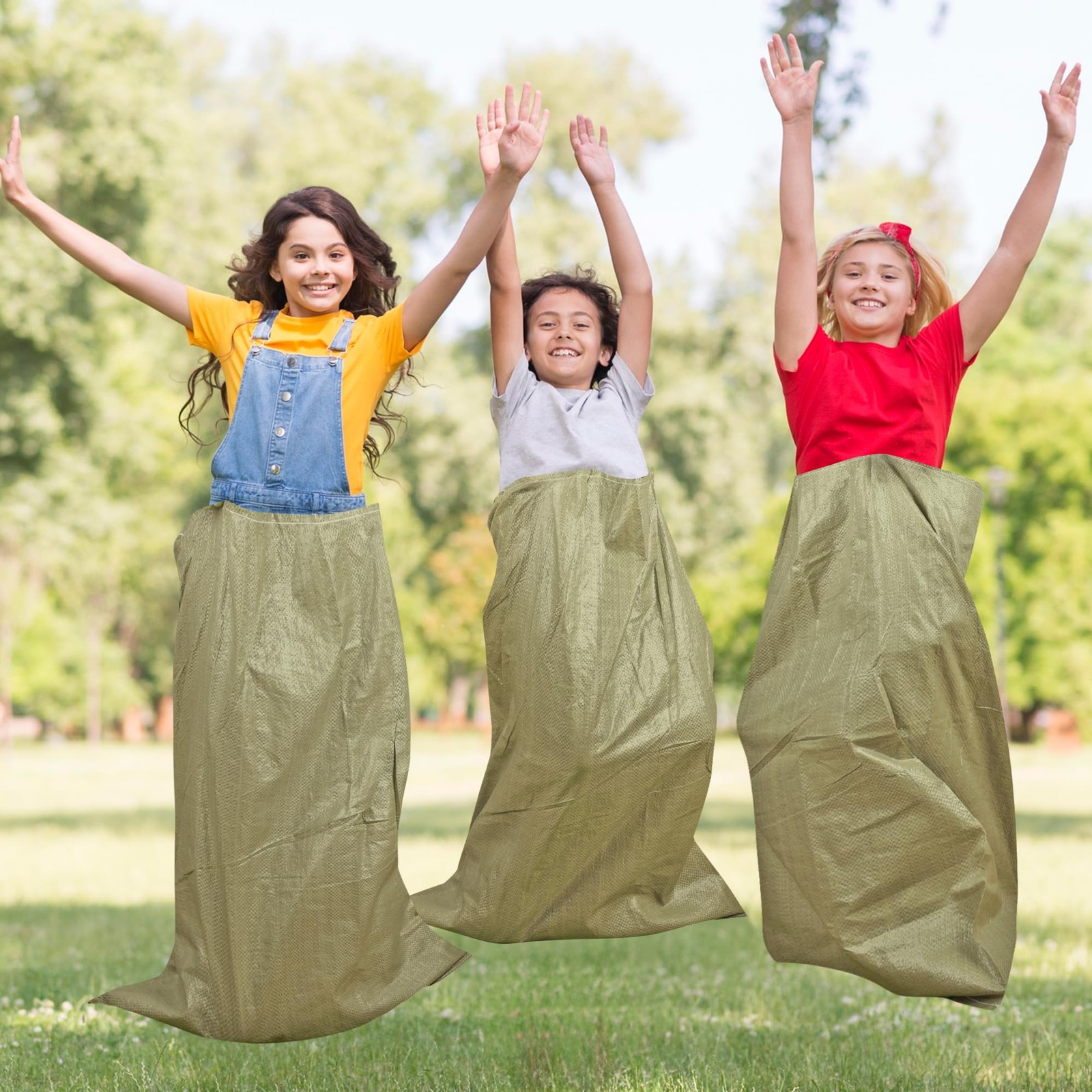 10pcs Potato Sack Race Bags for Kids and Adults, 37.5 X 23.6 in Sack Race Bag...