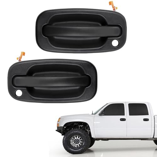 Front Left & Right Exterior Door Handles Set with Key Front Left and Right