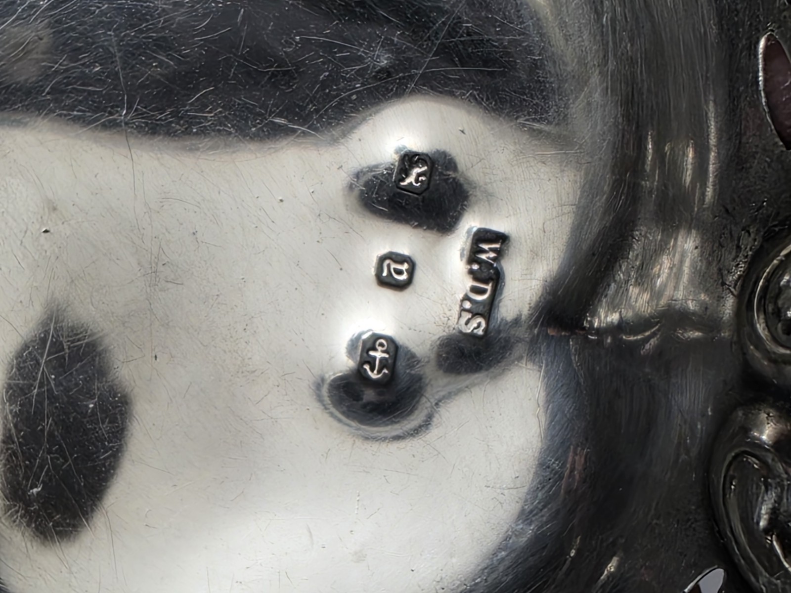 antique 1898 English sterling silver filigree heart footed bonbon dish bowl