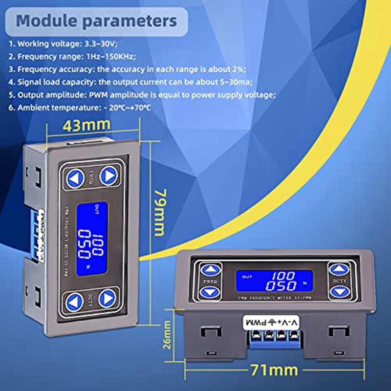 2X (Adjustable Signal Generator, PWM Pulse Rate Working Cycle, Rectanglew8138-