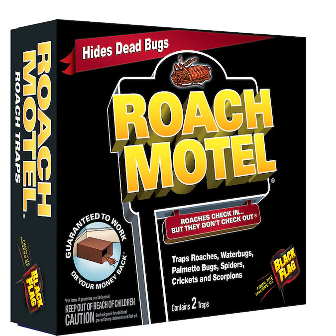 2 Black Flag Roach Motel Roach Traps - for Roaches, Waterbugs, Spiders, etc.