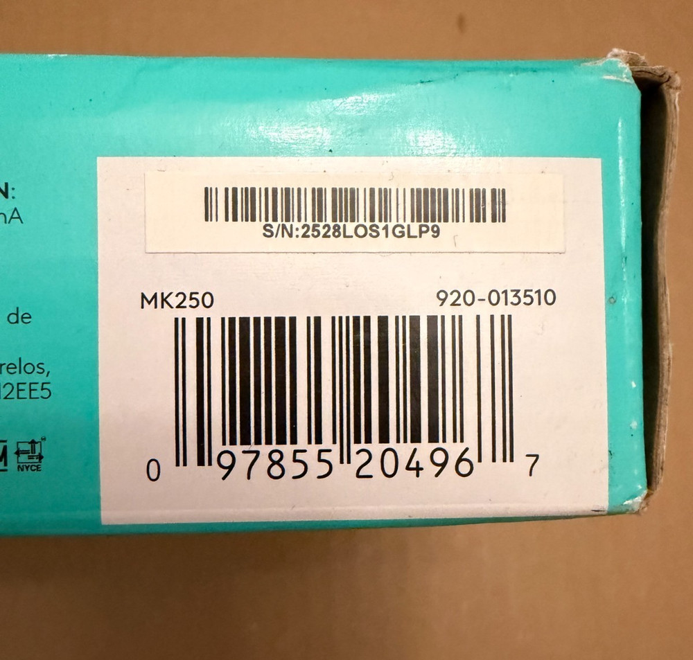 LOGITECH MK250 Bluetooth Wireless Mouse & Keyboard Combo - OPEN BOX / NEW