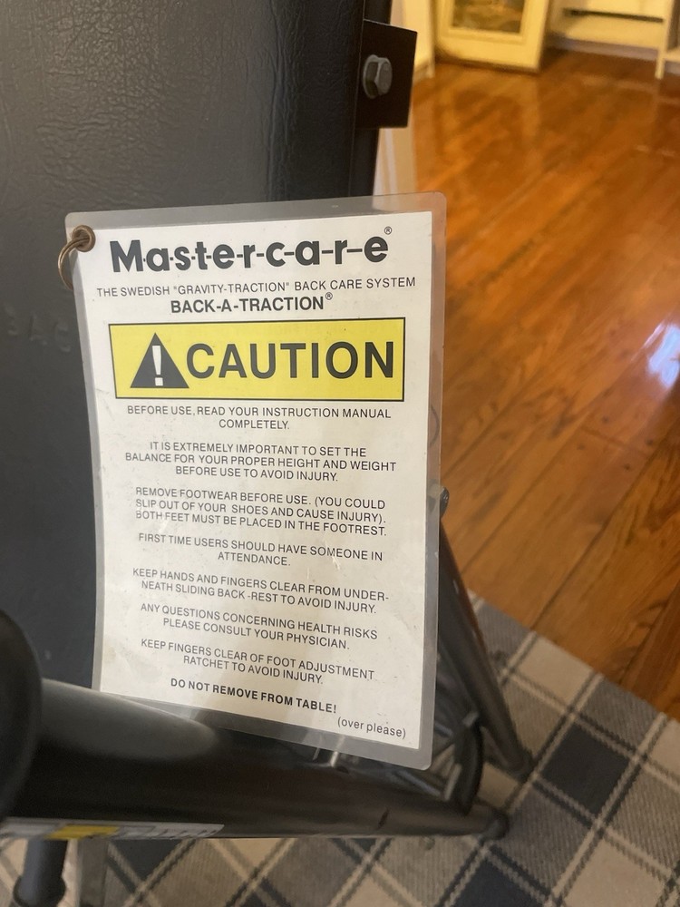 Inversion Table – Mastercare Back-A-Traction Gravity Stretch Table