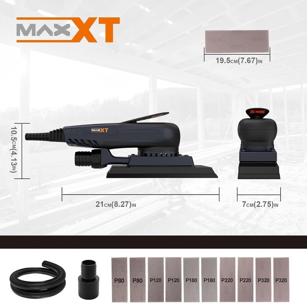 MAXXT Brushless Sheet Sander Electric 3mm Orbital 350W 3A Multi-function 1000...