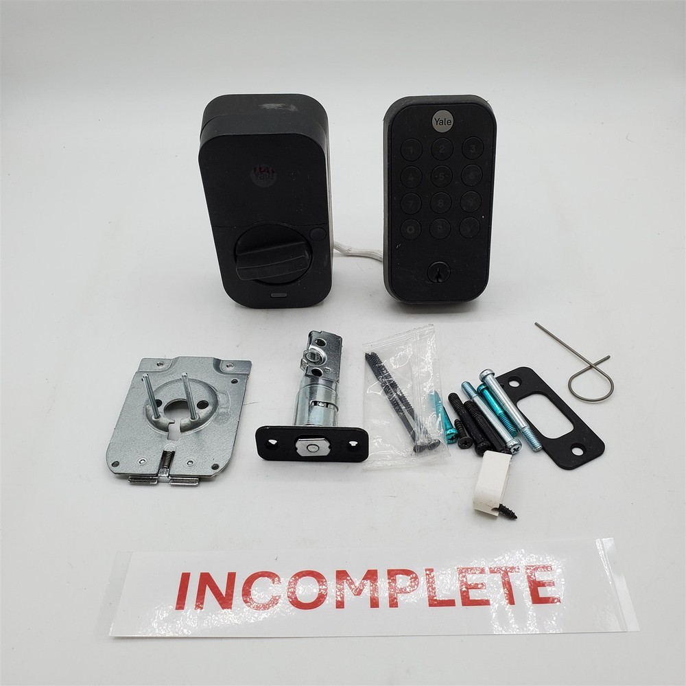 Yale Security Assure Lock 2 Deadbolt, Black Suede Keyed Smart Entry Lock *READ*