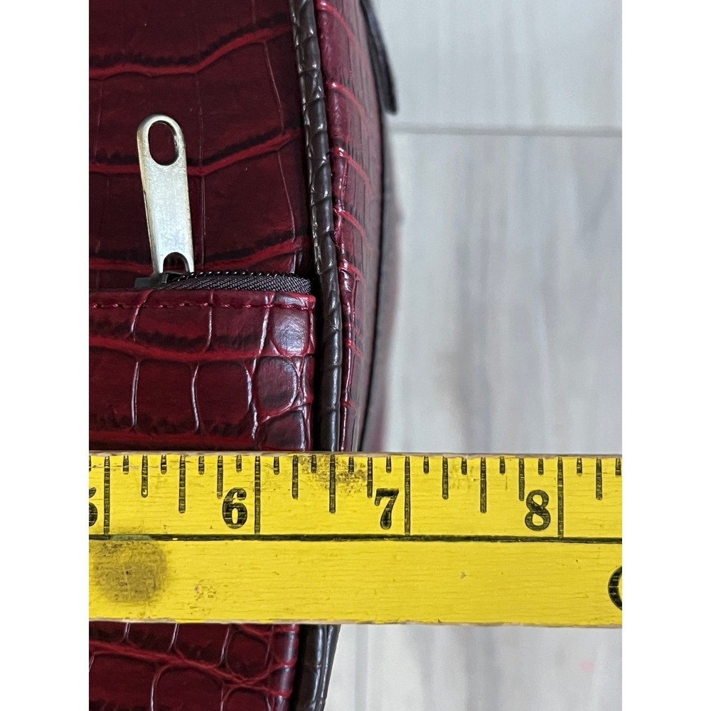 Husqvarna Viking Ruby Sewing Machine Case Croc Red Carry Bag Set