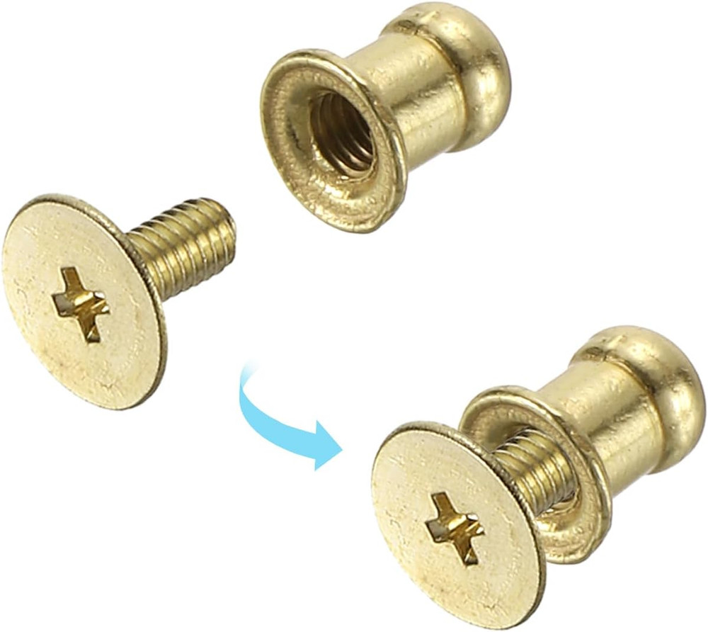 5Mm Ball Head Stud Rivets Screw Back, 100Pack round Head Button Nipple Rivet for