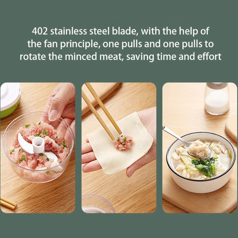 1pcs Mini Garlic Masher Food Chopper Manual Vegetable Meat Grinder Kitchen Tool