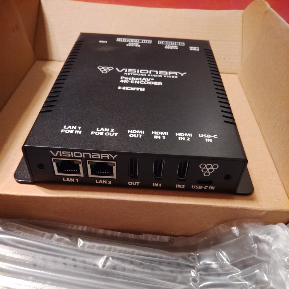 Visionary Solutions Network Audio Video PacketAV 4K-Encoder (DuetE-2)3 Available