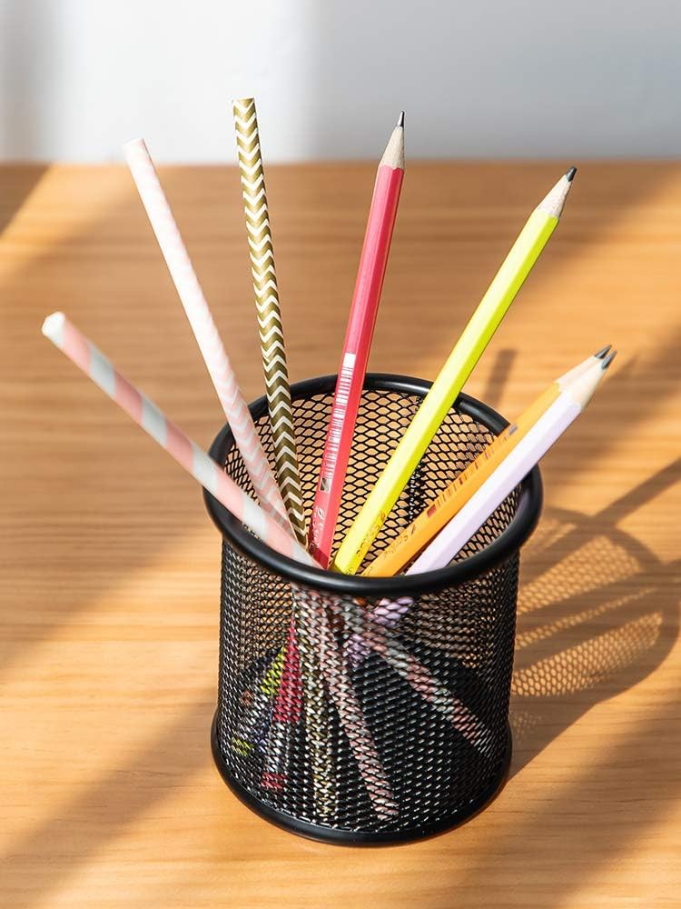 Black Pen Holder Cup for Desk