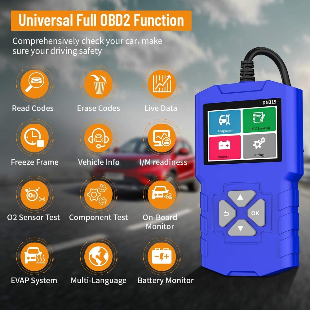 DNOSE DN319 Automotive OBD2 Scanner Car Engine Fault Code Reader Diagnostic Tool