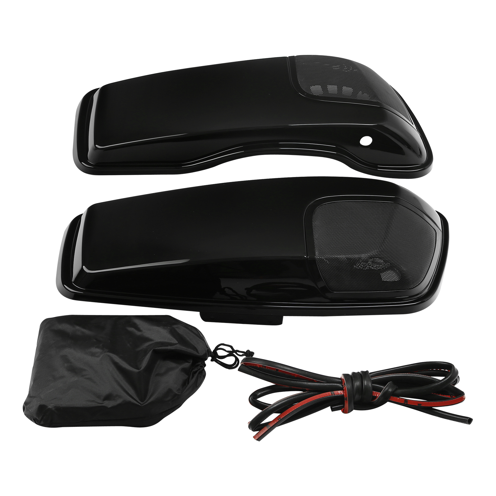 Saddlebag Lids Speaker Cutouts Fit For Harley Touring Road King Glide 2014-2024