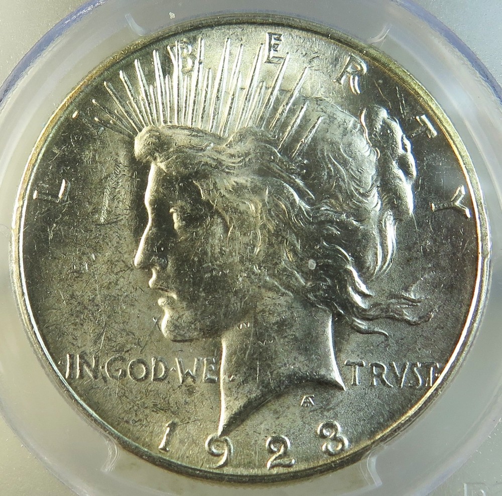 1923 S Peace dollar PCGS MS61 *VAM 1CA missing rays* BR