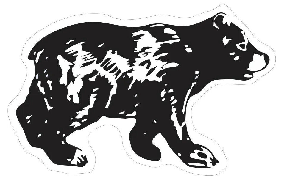 Washington State Patrol Bear Black Sticker Decal