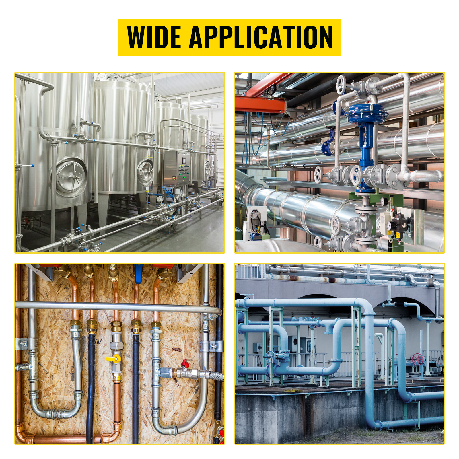 VEVOR Tripod Pipe Chain Vise 1/8"-5" Capacity Folding Legs W/ Harden Teeth&Chain