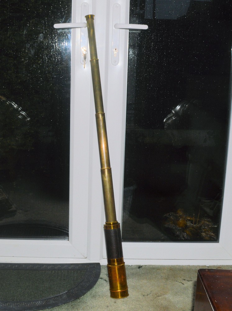 A large 4 draw telescope by E B Meyrowitz.