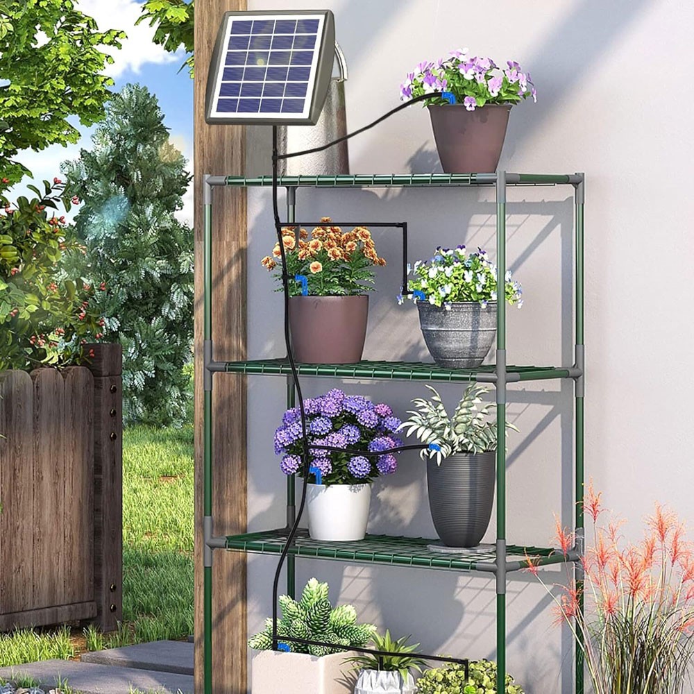 Solar Automatic Irrigation System Plant Watering System Kit with Timer