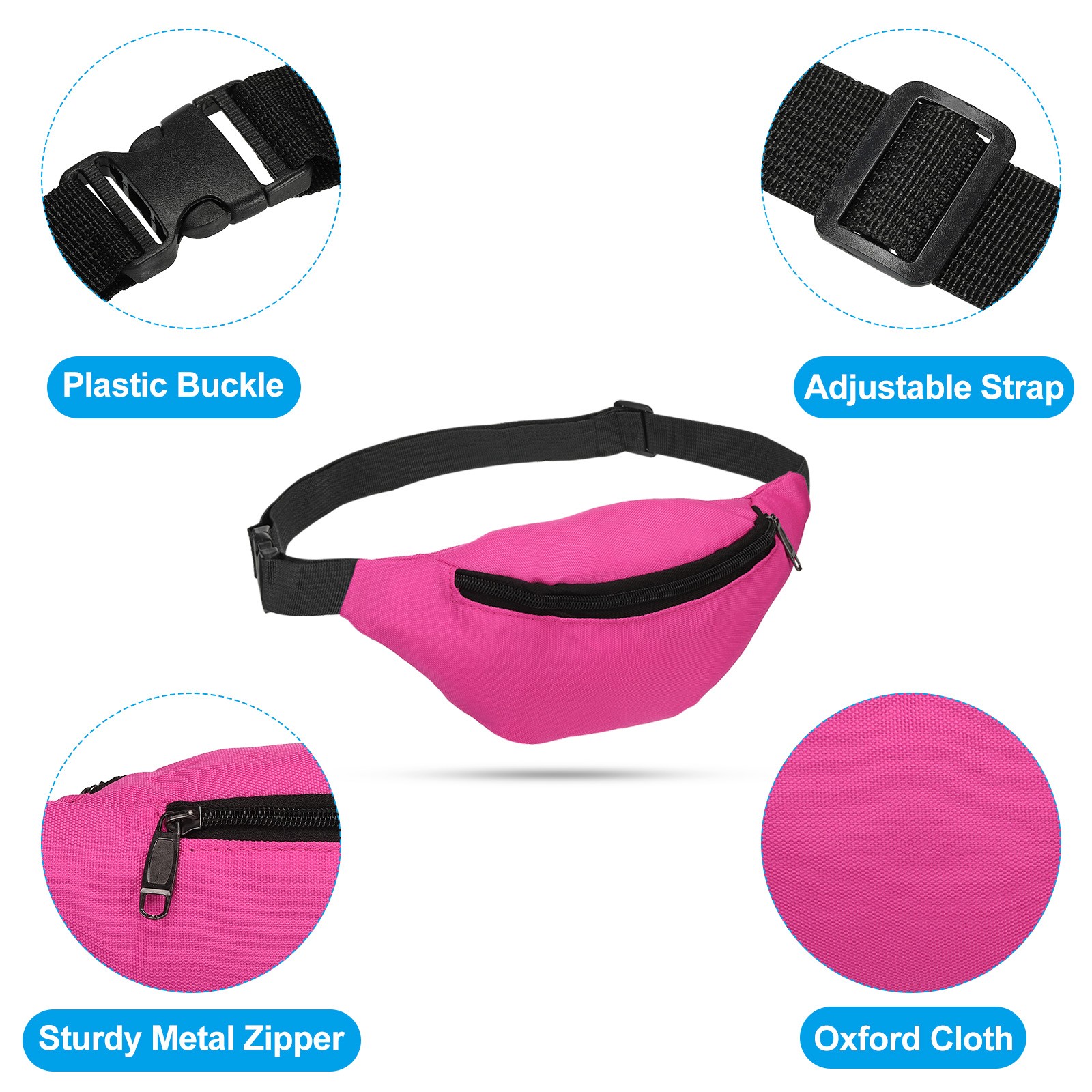80s Fanny Pack for Women Waist Bag 90s Fanny Pack Pink