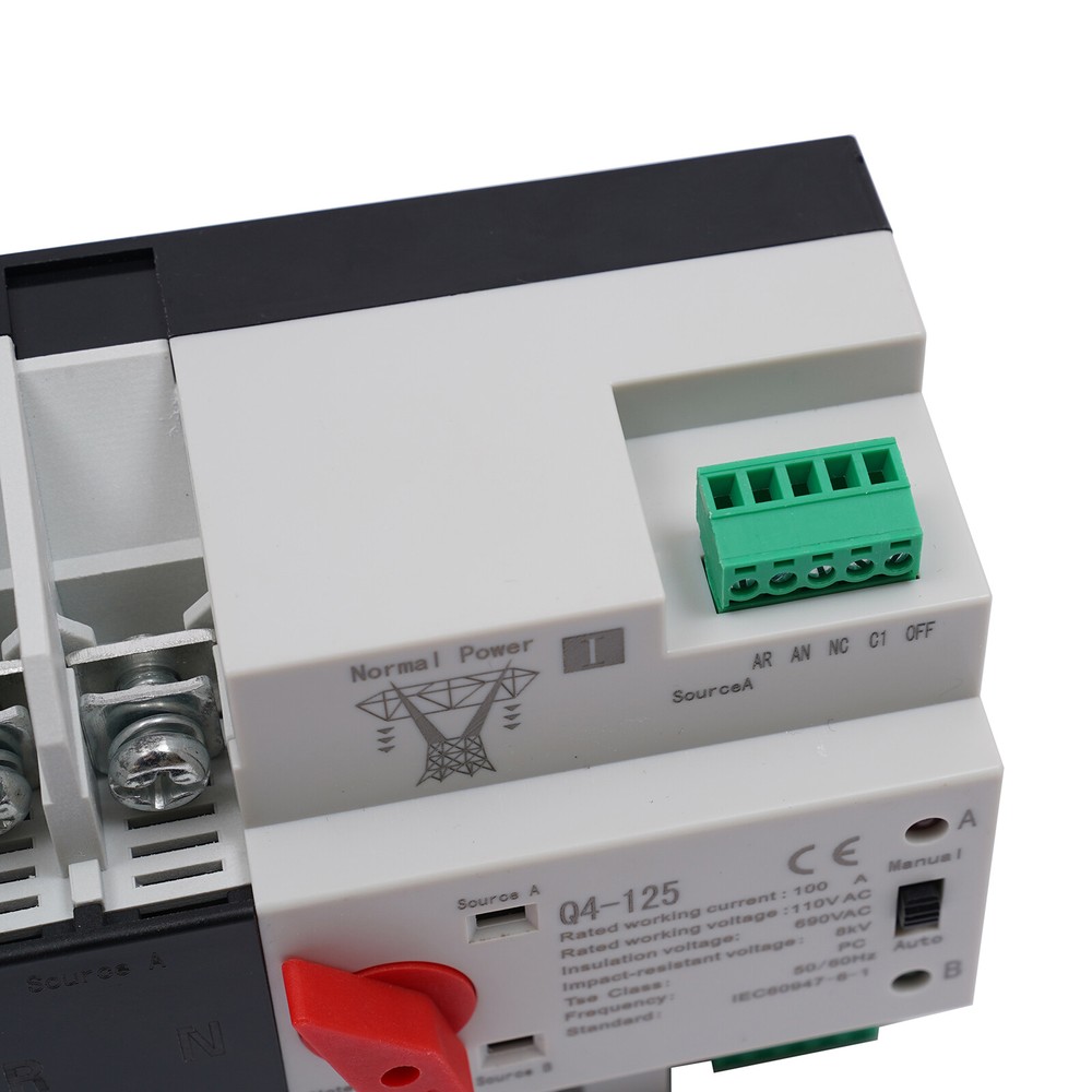 100Amp Changeover Switch 110V Automatic Generator Transfer Dual Power 100A 2P