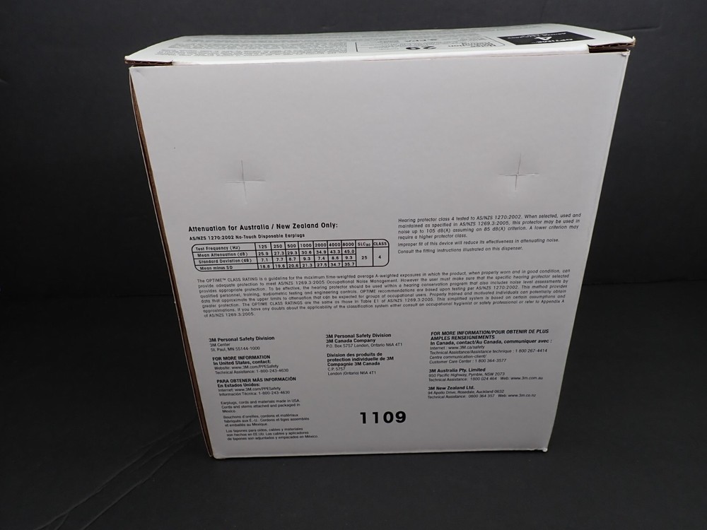 3M P2000 No-Touch Uncorded Earplugs 100 Pair Bulk Box 29 dB