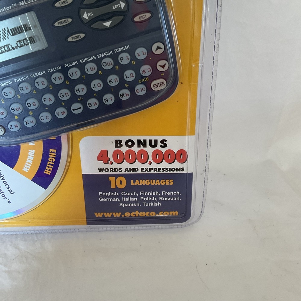 Ectaco ML320 Universal Translator 10 Languages Dictionary & Organizer NEW Boxed
