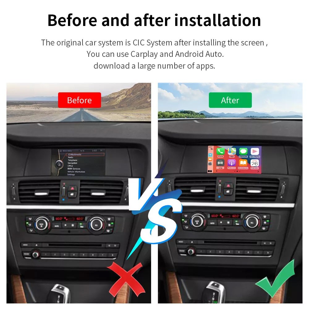 For BMW 328i 2008-2013 CIC System Wireless Apple Carplay Android Auto Module