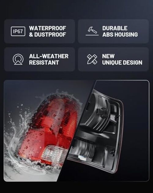 Tail Light Assembly Left Driver Side Compatible with Dodge Ram 1500 Left Side